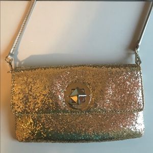 Kate Spade Gold Sequined Crossbody Bag